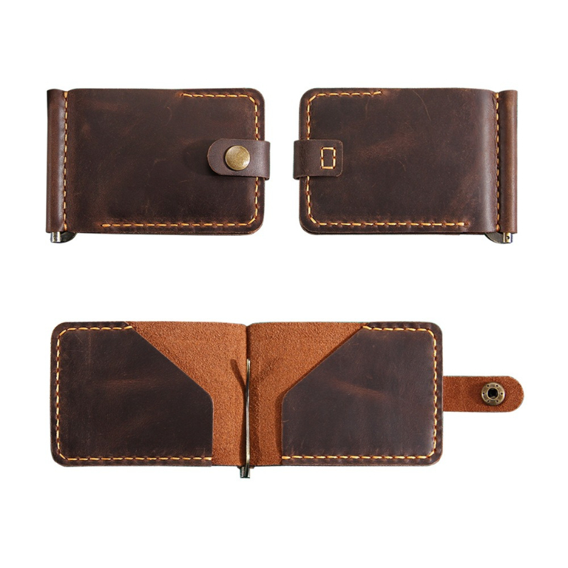 Crazy Horse Leather Money Clip - Money Clip Magnetic recension och pris