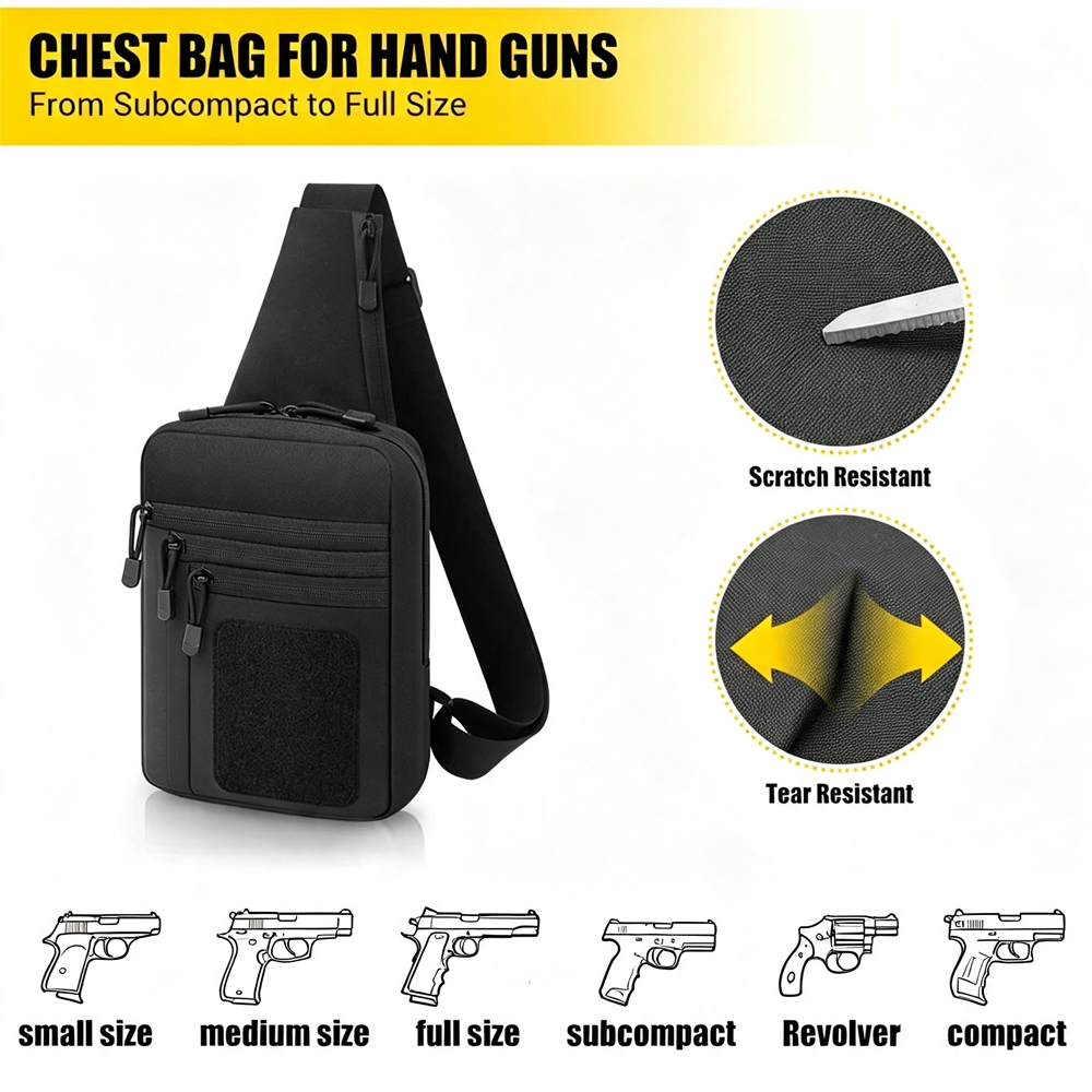 Concealed Carry Chest Gun Bag  - Edc Carry Pistols recension och pris