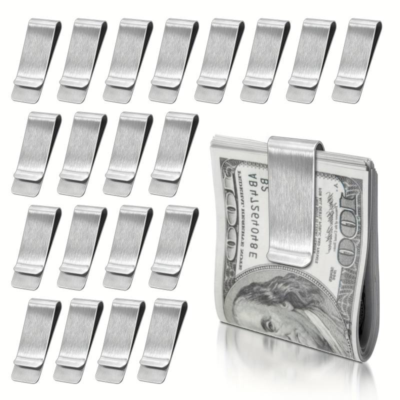 20PCS Stainless Steel Silver S - Money Clip Magnetic recension och pris