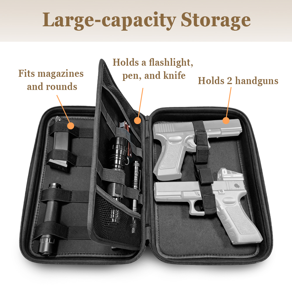 Tactical Pistol Gun Case Dual  - Edc Carry Pistols recension och pris